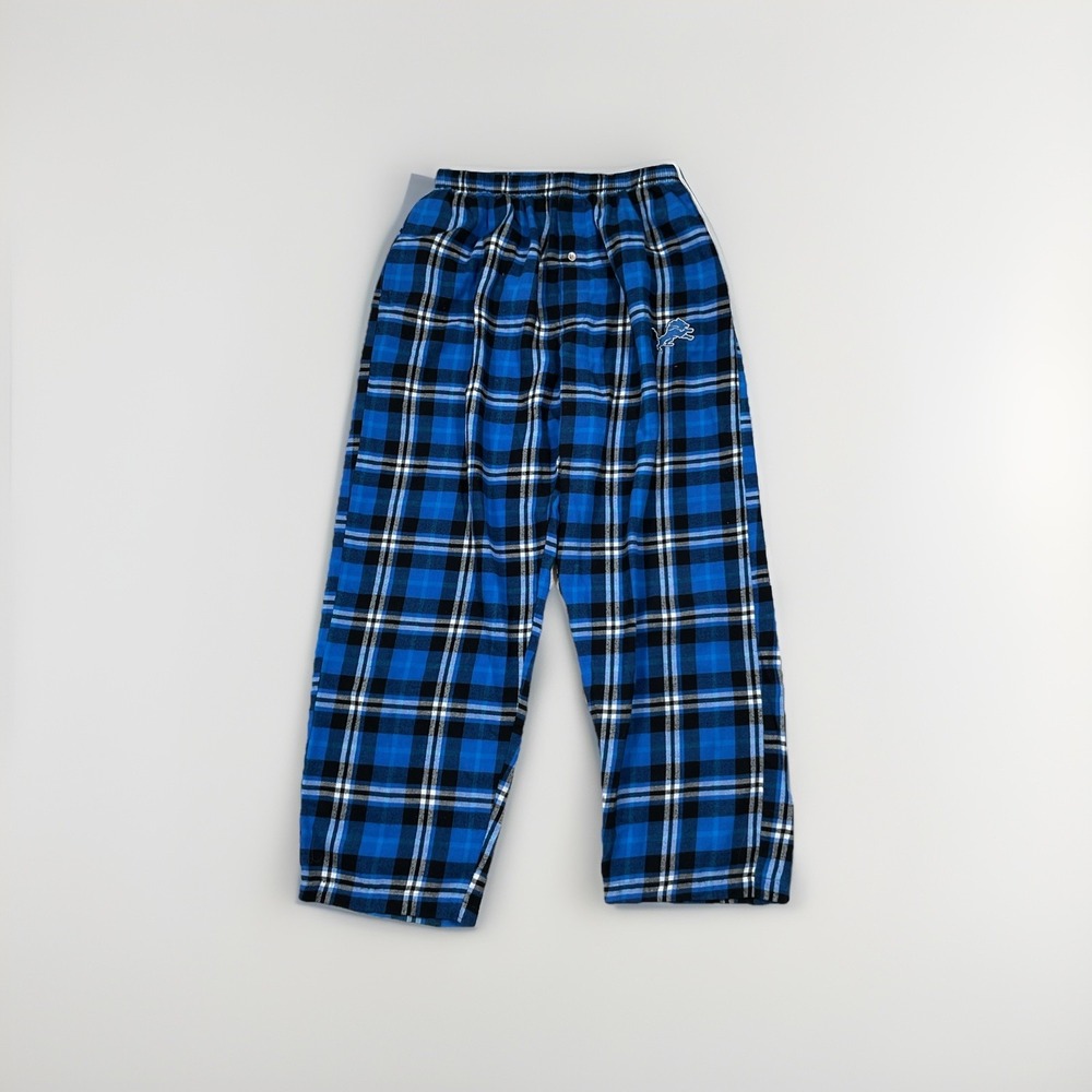 NFL Detroit Lions Football Plaid Lounge Pajama Pants NFL Size XL Drawstring‎